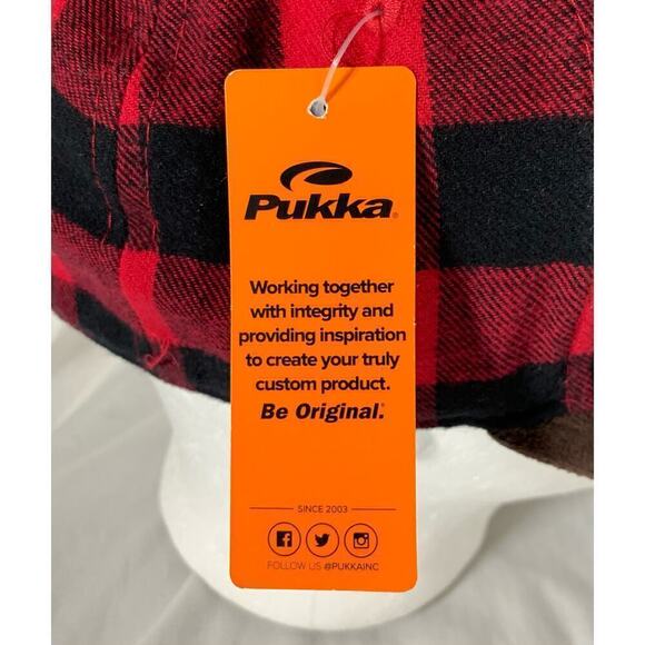 MOUNTSBERG Buffalo Plaid w suede Hat Pukka® Cap Snapback Conservation Halton NWT - Picture 5 of 12